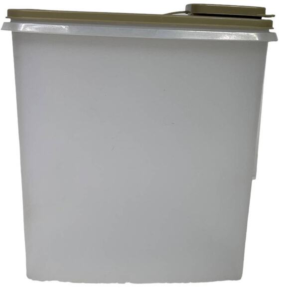 Tupperware Vtg 90's Modular Mates Super Cereal Keeper Store N Pour & Almond Seal - Picture 7 of 11